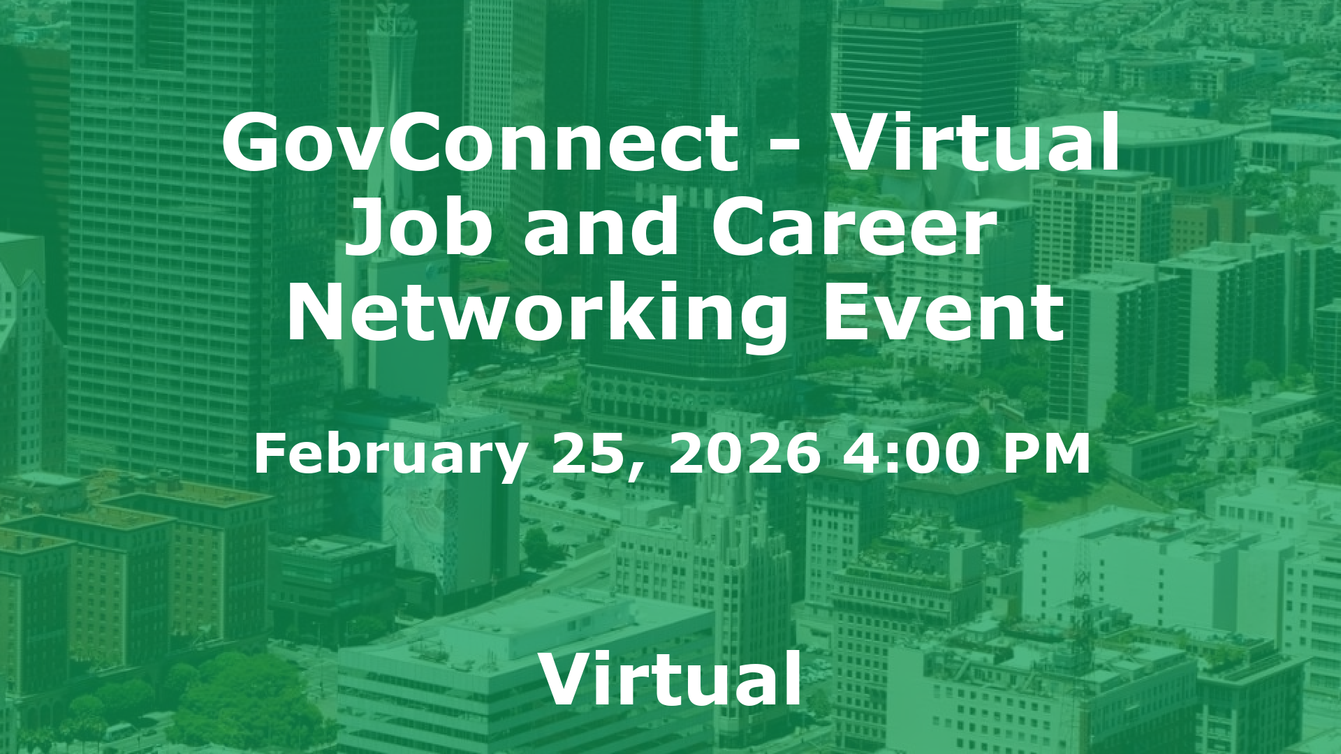 GovConnect - Virtual Job and Career Networking Event event image